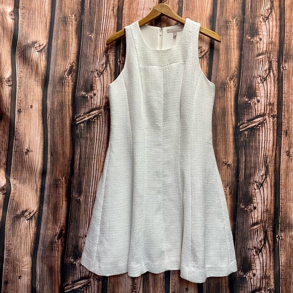 Banana Republic Dresses & Skirts - Banana republic white tweed flare bottom dress-Size 10
